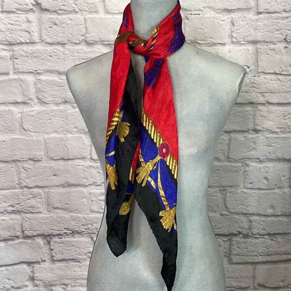 Vintage Liz Claiborne brocade style scarf